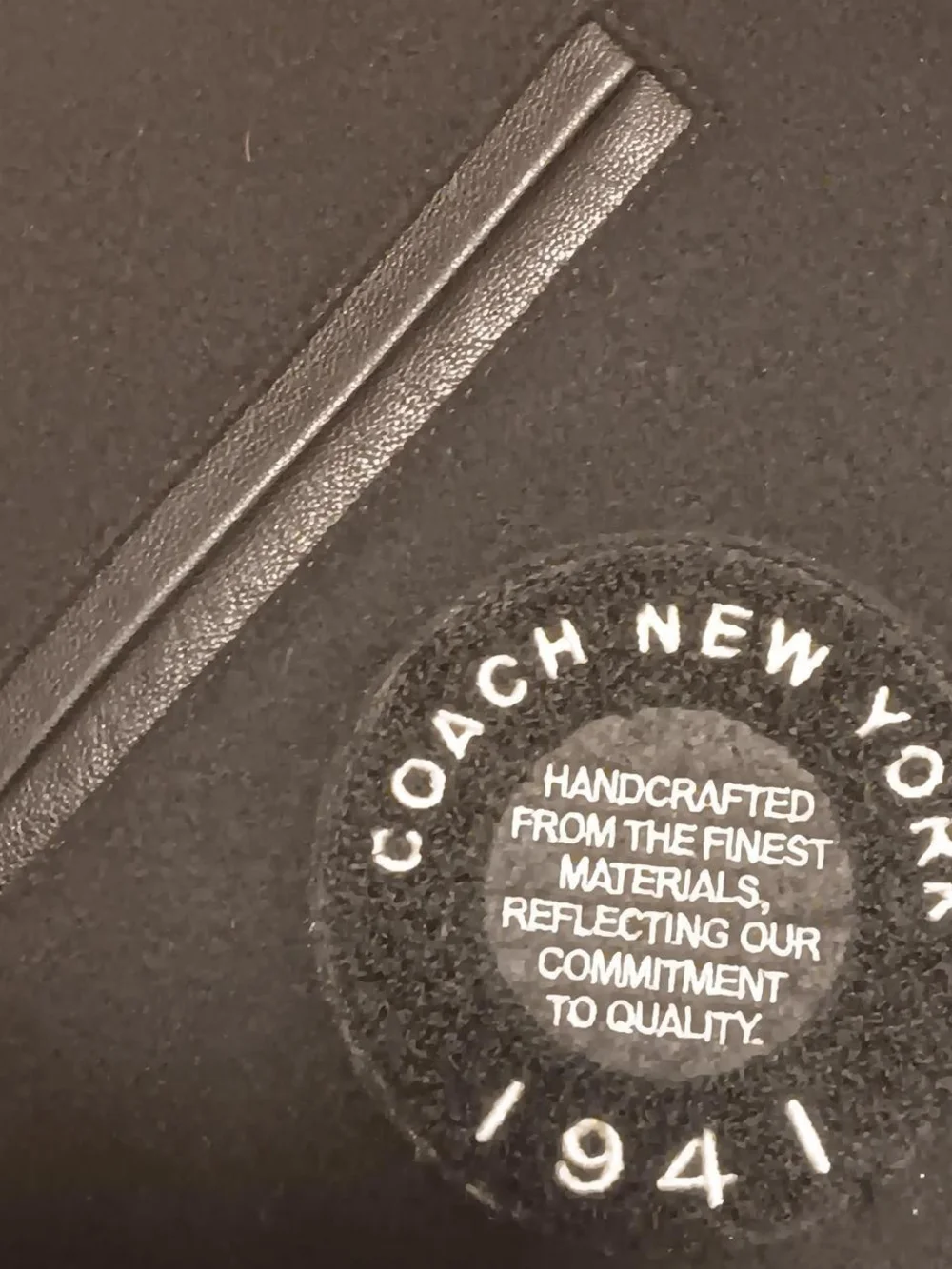 Coach Black Leather-Sleeve Varsity Jacket w/ Striped Trim - - Picture 6 of 8